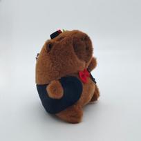Kawaii Capybara Wedding Plush Toy Cute Cartoon Couple Keychain Bride And Groom Fluffy Doll Bag Decoration Car Key Ring Gift brown