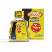 Seacod Omega 3 Fish Oil (1000mg) | Natural Omega-3 | EPA 180 DHA 120 | Supports Heart, Brain, Joints & Overall Wellness