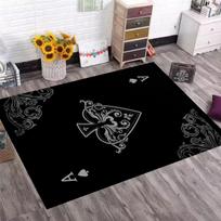 New Poker Card Printed Carpet Non-slip Multi Function carpet Living Room Rugs Entrance Floor mat Home Hallway Home Decor 40x60cm gray