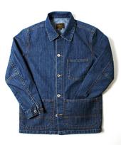 Untouched Herringbone Denim Work Jacket - Indigo Denim/M gray