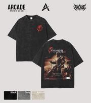 Arcade Anime Club Gears of War 2 Marcus Fenix Vintažiniai marškinėliai M brown