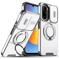 Shockproof Case for Google Pixel 11 10 9 Pro XL 10A 9A 8A 7 Pro, Heavy Duty Case with Slide Camera Cover, 360° Rotatable Stand Google Pixel 11 Pro XL raudona