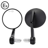 Motorcycle Mirrors Round Bar End Mirror Cafe racer For Yamaha mt09 mt07 For Vespa z900rs For Bmw r1200gs F800GS For SUZUKI Bar End Mirror black