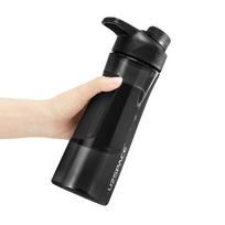 New UZSPACE Water Bottle BPA Free Shaker Portable Sport Plastic Cup Gym Kettle Men Female Student Outdoor Tour Drink 500-800ml black