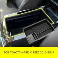Car Center Console Armrest Storage Box Organizer Tray Accessories For Toyota MARK X Reiz 2010-2017 2016 2014 2013 2012 2011 black