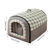 Pet House Universal Enclosed Tent For Cats Dogs Warm Detachable Washable Pet Bed For Small Medium Large Dogs Indoor Outdoor Use beige