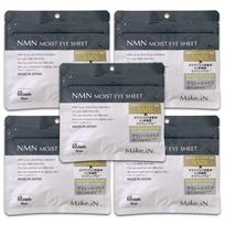 NMN MOIST EYE SHEET 60 sheets x 5 packs NMN Moist Eye Sheet Mask Eye Area Made in Skin Eye Human Stem Niacinamide Make.iN (30 sets) Pack, Pack, white