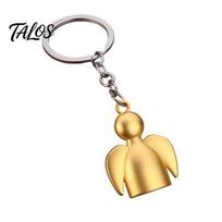 Schoolbag Decoration Accessories Alloy Angel Keychain for Backpacks, Shape Metal Car Anti Oxidation Key Chain Ring Pendant, Handbag Charm Pendant balta