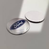 4 vnt. 56/60/65 mm Ford automobilio ratlankio centrinis dangtelis Ženklelis Logotipas Automobilio išorės dekoratyvinis ratlankio centrinis dangtelis Automobilio emblemos Ženklelio lipdukas CVU1 white