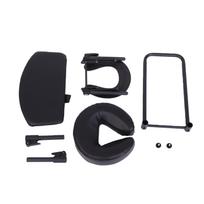 Portable Massage Face   Foldable Massage Headrest Face   with Hand Rest Pad black
