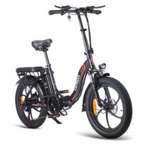 FAFREES F20 Folding Electric Bike 20  - Removable Battery 36V/18Ah - 250W Motor - Range 90km - Shimano 7 speeds, Black
