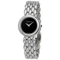 Versace moteriškas platėjantis šveicariškas kvarcinis laikrodis 28mm VEBN00618 juoda