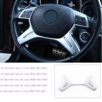 Automobilio priedai Vairo rėmelio apdailos dangtelis Dekoratyvinis Mercedes Benz C klasės W204 W212 W463 W166 X166 2011-2017 sidabras