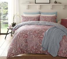 Sleep Down Paisley Purple antklodės užvalkalo ir pagalvės užvalkalo komplektas, patalynė su skaitmeniniu raštu, viengulis, dvigulis, karališko dydžio antklodės užvalkalas, miegamojo kušetė (viengulis)