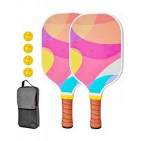 Pickleball raketės komplektas, 4 kamuoliukai, patogi rankena, skirtas naudoti viduje ir lauke, S stilius
