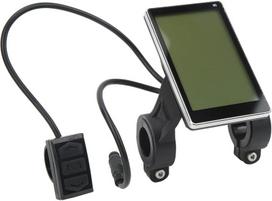 Fabater Lcd ekranas elektriniams dviračiams, 24v 36v 48v 60v Lcd ekranas su vandeniui atsparia jungtimi, dviračio spidometras su dideliu ekranu, dviračio odometras, E-dviračio ekranas