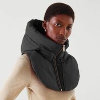 Winter Coat Scarf Hooded Fake Collar Hats Down Jacket Neck Ring Scarf Neck Warm Zippper Drawstring Fashion Ultralight Warm Women XXL-XXXL juoda