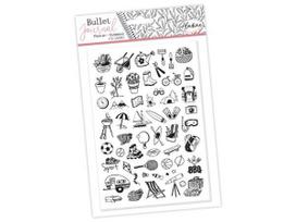 Antspaudų rinkinys Aladine Bullet Journal 54vnt. Outdoors blister.