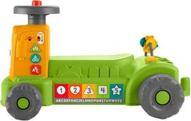 Fisher-price 4-in-1 turgelio traktorius - žaislas sėdėjimui ir traukimui su smart stages turiniu, smulkiąją motoriką, daugiakalbis, nuo 9 mėnesių/1 metų, Hrg12
