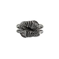 Gucci Garden Series Snake Silver Ring Vintage Finish Shiny 925 Silver Unisex rings 525177-J8400-0811 20 gray