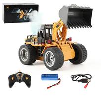 HUINA 1560 1/18 Rc Bulldozer Alloy Tractor Model 2.4G RC Crawler Radio Controlled Cars Trucks Engineering Car Boys Playthings Gifts gray