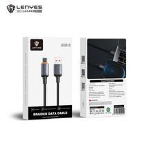 Apvytas USB-A – USB-C kabelis 60 W 100 cm LC528 TC Lenyes