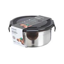 Locknlock nerūdijančio plieno indas su dangteliu, apvalus, 460 ml, skersmuo 130 x 55 mm, be Bpa, galima plauti indaplovėje, galima šaldyti iki -20 °c, nerūdijančio plieno dėžutė su dangteliu
