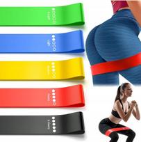 Pasipriešinimo gumos treniruotėms, juostų rinkinys, fitnesas, crossfit, stiprios, 5 vnt.