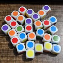 30PCS Math Games Dice With Colored Dots 16MM Classroom Teaching Supplies Kids Learning Resources Educational Toys orange