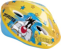 Warner Bros. vaikiškas dviračio šalmas Looney Tunes Titti Silvestro mergaitėms, 52-56 cm, šviesiai mėlynas, geltonas, apsauga, S