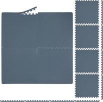 Relaxdays grindų kilimėlis, 40 apsauginių kilimėlių sporto ir fitneso įrangai, su kraštais, eva, plotas 15 m², p x g 60 x 60 cm, pilkas