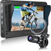 Parkvision atbulinės eigos kamera dviračiui su tikru 4,3 colių ahd 1080p monitoriumi, dviračio galinio vaizdo veidrodėlis, puikus naktinis matymas, 8000 mah įkraunama baterija, dviračio veidrodėlis