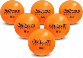 Treniruočių kamuoliai beisbolui ir softbolui, guminiai, 6 vienetai, Gosports, 16 oz