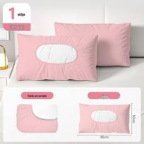 Sustorintas dėmėms atsparus kelioninės pagalvės užvalkalas traukinio miegamajam 1 piece white