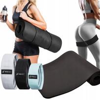 Fit4med treniruočių rinkinys: treniruočių kilimėlis, storas, tvirtas, 3x pasipriešinimo gumos