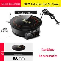 Zhigao Round Induction Cooker: Compact Built-in Electric Stove for Personal Hot Pot Dining. black