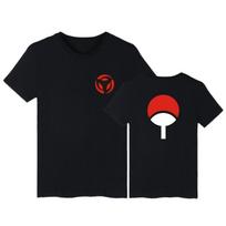 Klasikinis ir nesenstantis Uchiwa simbolis Naruto Suaugusiųjų žaidimas Anime T-shirt Juoda Balta Trumpomis Rankovėmis Tag S=US XXS tamsiai mėlyna