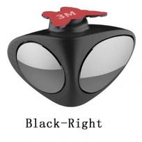 2 viename automobilio aklosios zonos veidrodis plataus kampo veidrodis 360 sukimosi reguliuojamas išgaubtas galinio vaizdo veidrodis priekinio rato vaizdas Auto Car Black-Left white