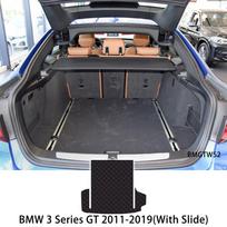 Automobilio bagažinės laikymo pagalvėlės, odinės BMW F34 3 serijos GT Gran Turismo 2013 2014- Krovinio padėklo galinis dangtis, vandeniui atsparios grindys Black With Beige black