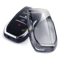 Juodas skaidrus raktų pakabuko dėklas, skirtas Toyota Corolla Cross Sienna Venza Harrier Hilux Tundra Mirai Land Cruiser gray