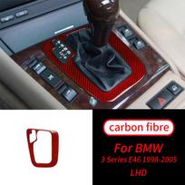 BMW 3 serijos E46 1998-2005 m. Tikro anglies pluošto pavarų perjungimo panelės apdailos lipdukai Automobilio interjero formos dalys Automobilio interjeras B1 black
