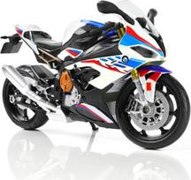 Risopen 1:12 motociklo modelis, suderinamas su bmw s1000rr lydinio liejimo motociklo modelio žaisliniu mini moto dovana (baltas)