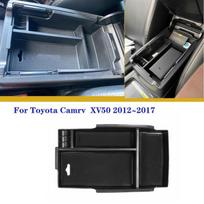 Automobilio centrinės konsolės dėklo pakeitimas Centrinio porankio daiktadėžė Centrinės konsolės laikiklis-organizatorius Camry XV50 2012-2018 style 2 gray