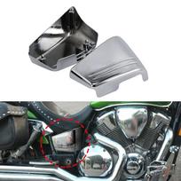 Motociklo ABS plastikinio akumuliatoriaus šoninio dangtelio gaubtas chromas, skirtas Honda VTX 1800 C / individualiems modeliams 2002-2004 2006-2008 m. gray