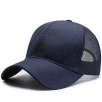 Baseball Cap Mesh Men Trucker Hat Adjustable Strapback Cap Breathable Sun Hat pilka spalva