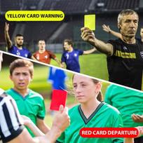 Udbrud sportinis teisėjo rinkinys, futbolo teisėjo kortelės, teisėjo švilpukas, geltona kortelė, raudona kortelė, teisėjo švilpuko rinkinys su rezultatų knygelėmis, žymeklis futbolui, krepšiniui, mokyklų sportui