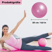 Nuwiq pilateso kamuolys, 25 cm gimnastikos kamuolys, mažas, gimnastikos kamuoliai vaikams su pripučiamu šiaudeliu, skirtas jogai, pusiausvyros treniruotėms, aerobikai, 2 vnt.