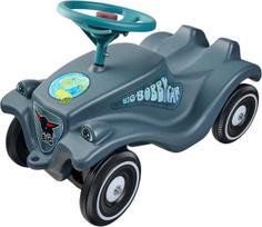 Big Bobby Car Classic Eco - paspiriama mašinėlė nuo 1 metų, pagaminta iš perdirbtos medžiagos su vairu ir signalu, vaikams nuo 1-5 metų (iki 50 kg), antracito spalvos su spalvingais lipdukais