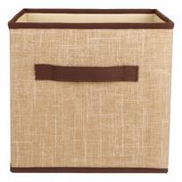 Rudasis tekstilinis organizatorius 25x25x25 cm, dėžė spintai