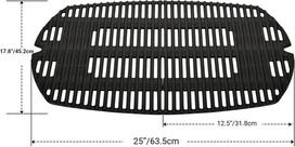 Onlyfire ketaus kepimo grotelės weber q300, q320, q3000, q3100, q3200 serijos dujiniams griliams, bbq pakaitalas weber 7646, 2 vnt. rinkinys